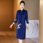 Aslinhafnu Qipao Plus size midi Cheongsam for mothers
