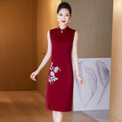 Aslinhafnu Qipao Plus size midi Cheongsam for mothers