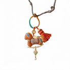Chinese Song Brocade Rocking Horse Bag Charm & Keychain