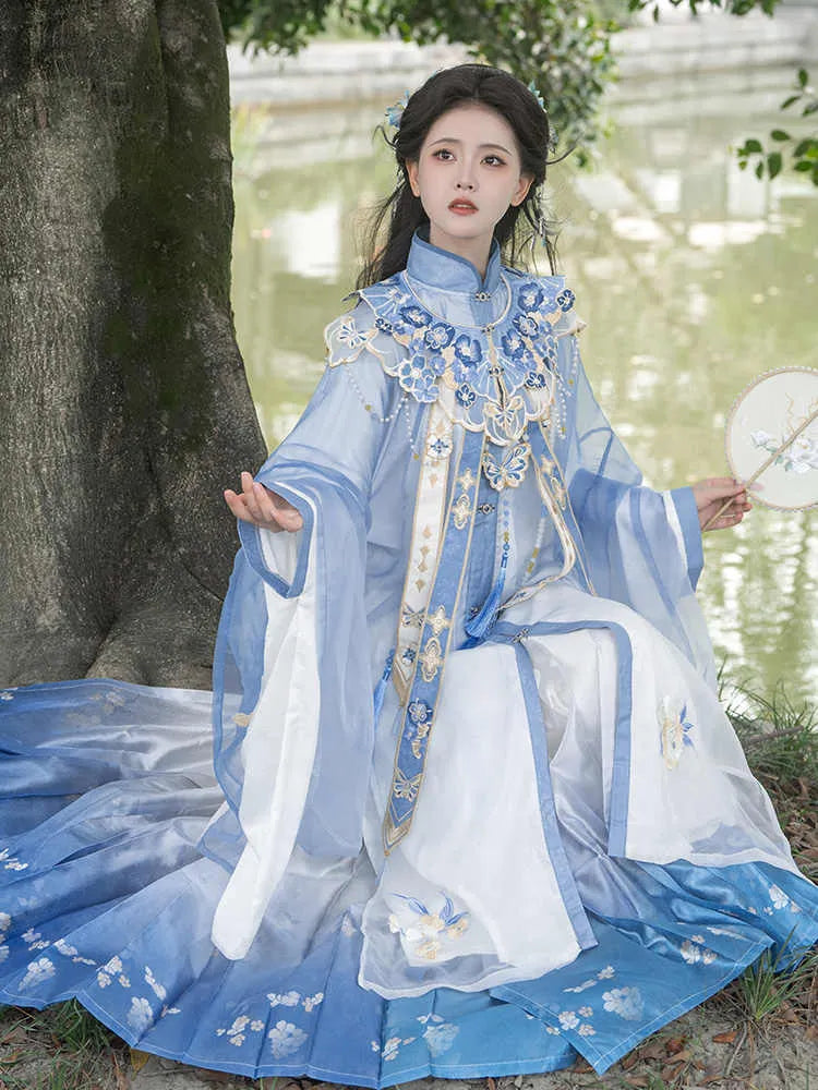 Blue Hanfu Dress Beatiful Chinese Traditional Dress