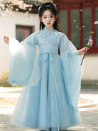 Blue Hanfu Girl | Elegant Traditional Chinese Dress for Kids