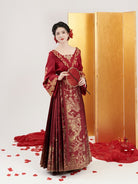 Bride Red Chinese Wedding Dress Fashion Hanfu