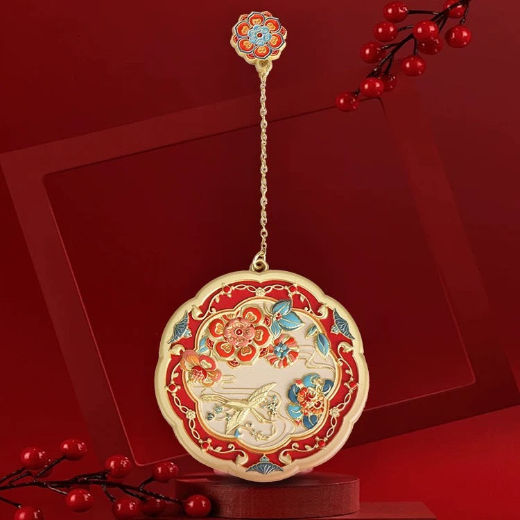 Auspicious Festival Chinese Pocket Mirror