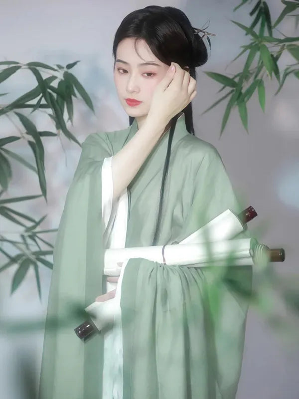 Chinese Ancient Style Green Hanfu Female