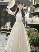 Chinese Mamian Skirt set, modern Ming-style Hanfu top and skirt for autumn daily wear