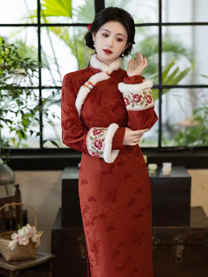 chinese new year dress women Qipao for The stand group:K2077 Size:UK 10/ EU 38 DIY (Cava Copycat) Homemade