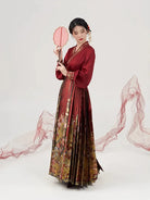 Chinese Red Wedding Dress Embroidery Hanfu Women
