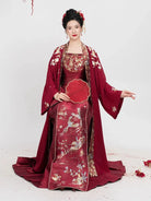 Chinese Wedding Dress Embroidered Hanfu Mamian Skirt Set
