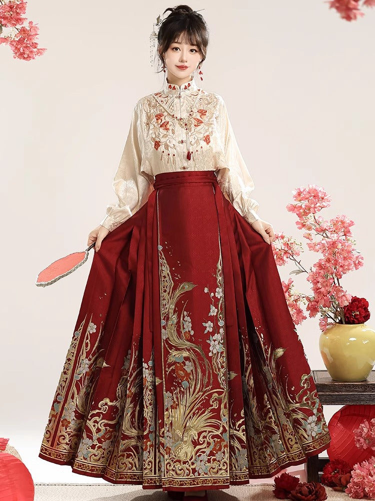 Chinese Wedding Dress Traditional Bride Engagement Toast Outfit