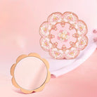 Blushing Lotus Blossom Chinese Pocket Mirror