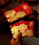 Red Golden Double Happiness Wedding  Red Envelopes | Peony (10pcs)