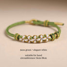 Moss Green Handwoven Chinese Knot Bracelet