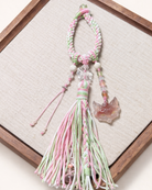 One-of-a-Kind Agate Fox Spirit Bag Charm with Tassel
