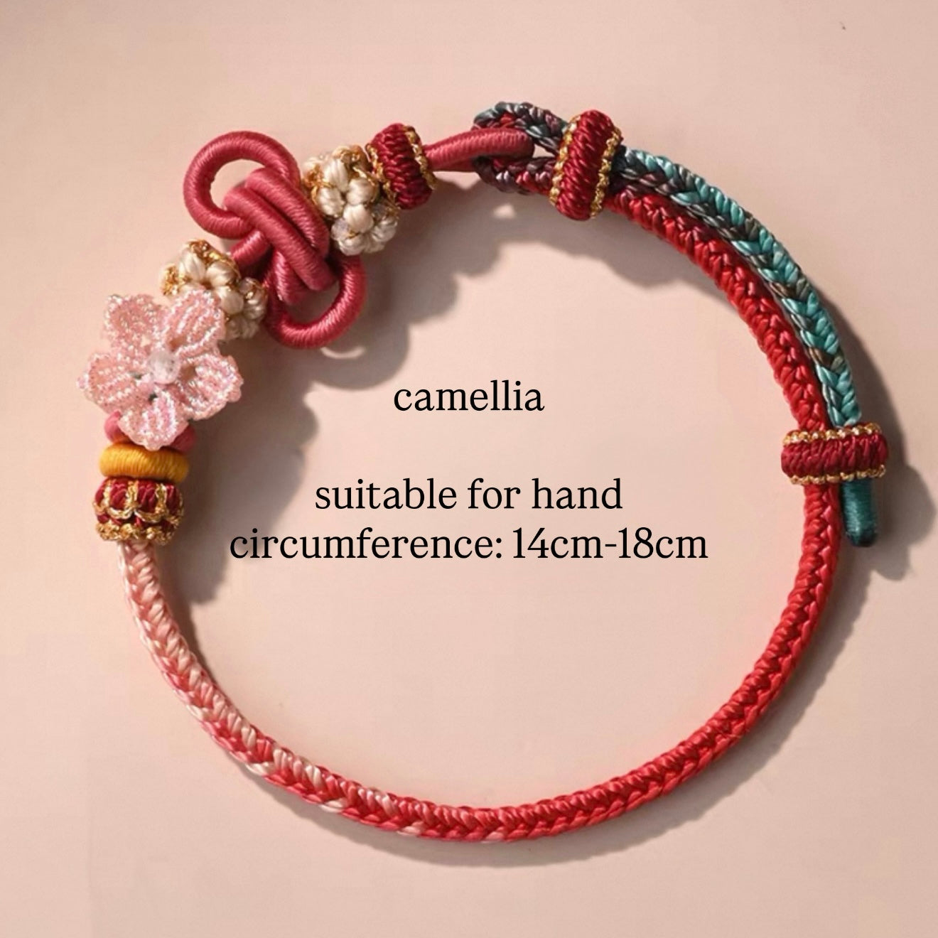 Camellia Handwoven Chinese Knot Bracelet