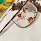 Pomegranate & Songbirds Knife-Shaped Chinese Hand Fan