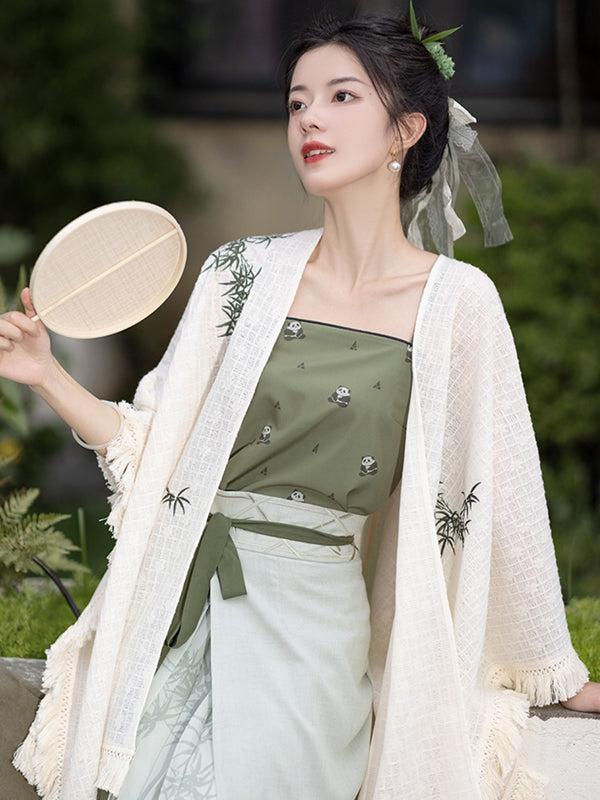 Fashion Chinese Hanfu Dress Three Piece Set