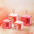 Floral & Koi Fish Double Happiness Wedding Favor Boxes (20pcs)