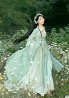 Green Tang Dynasty HanFu Dress| Misty Willow