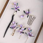 Handmade Chinese Velvet Flower Orchid Hairpin & Brooch