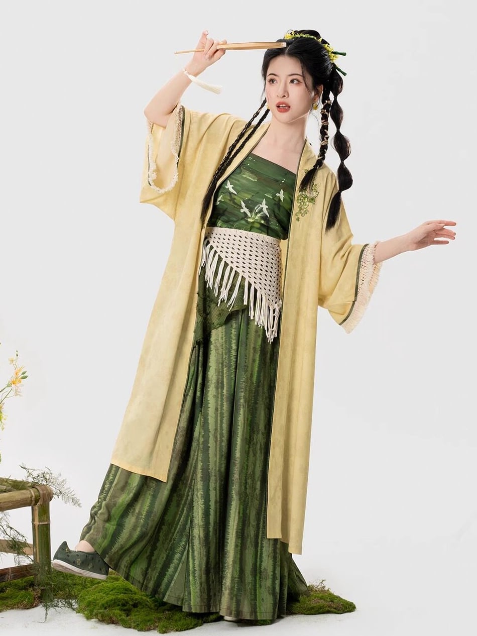 Songku Pants Set for Women – 3 Piece Song Style Hanfu Outfit