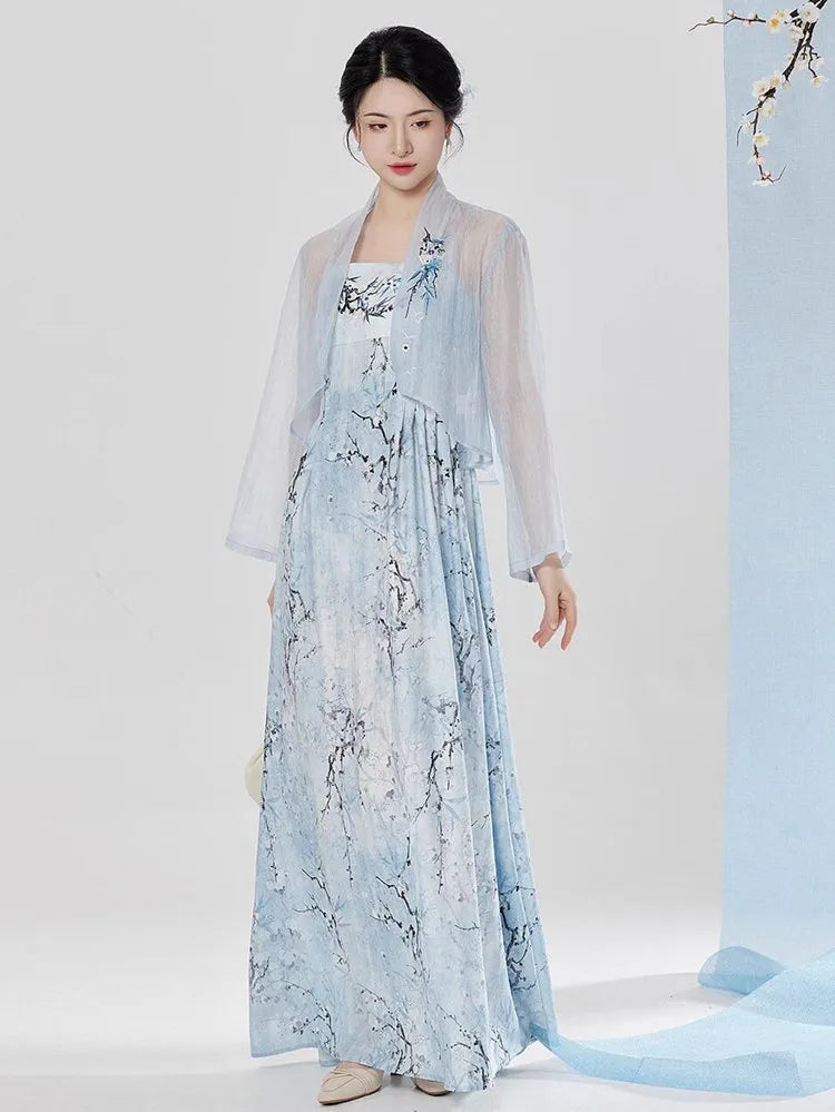 Casual Modern Hanfu for Women – Two Piece Dress Set