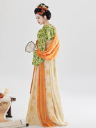 Tang Dynasty Hanfu Qixiong Set for Women – 3 Piece Skirt & Pibo Outfit