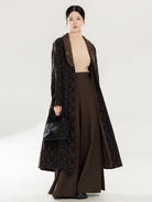 Women’s Jacquard Coat Set with Snake-Inspired Details