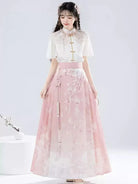 Hanfu Modern Outfit Pink Set New Chinese Style for Women