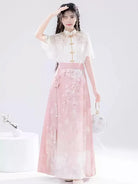 Hanfu Modern Outfit Pink Set New Chinese Style for Women