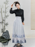 Ming Dynasty Modern Hanfu, Mamianqun, Lila (Preorder)