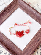 Natural Agate Fox Spirit Bracelet with Basic Hand-Braided Chinese Cord