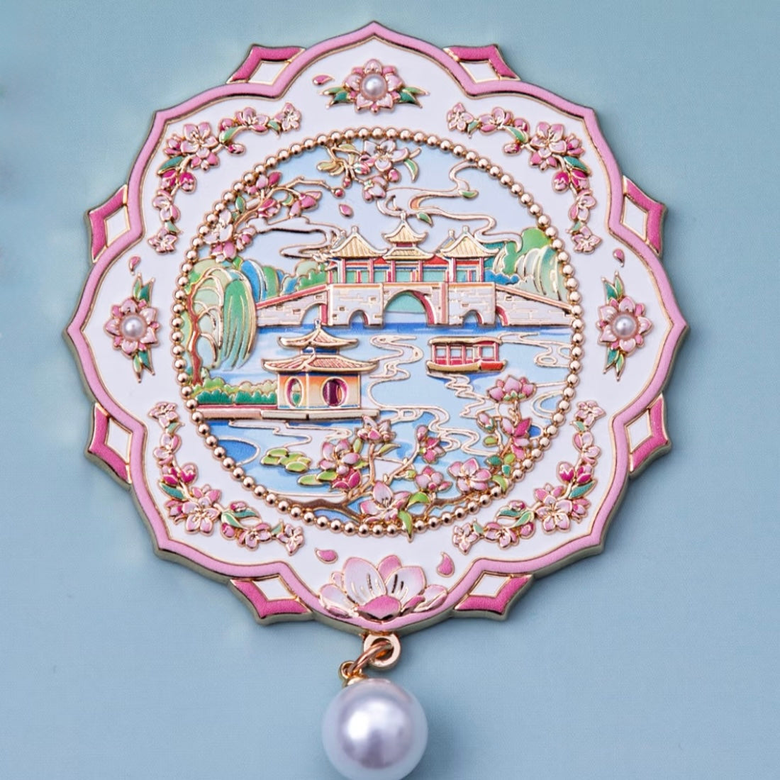 Blooming Lake Classical Chinese Garden Fridge Magnet