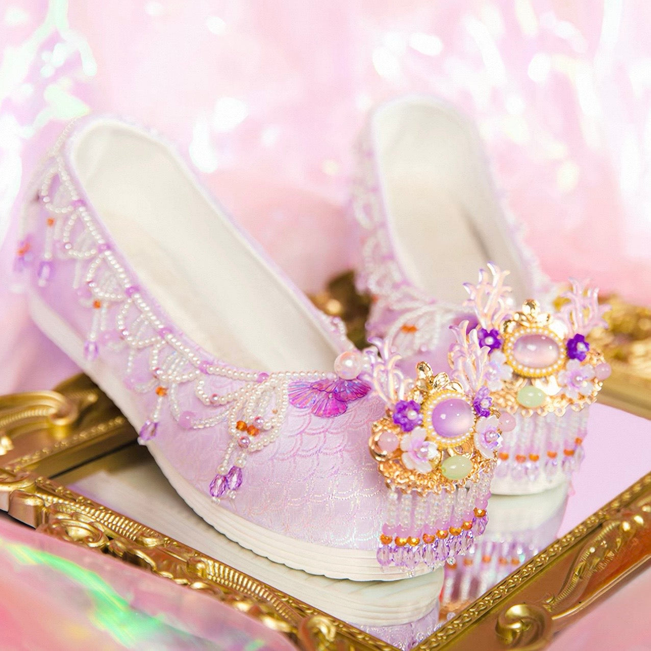 Mermaid Magic Traditional Chinese Hanfu Shoes