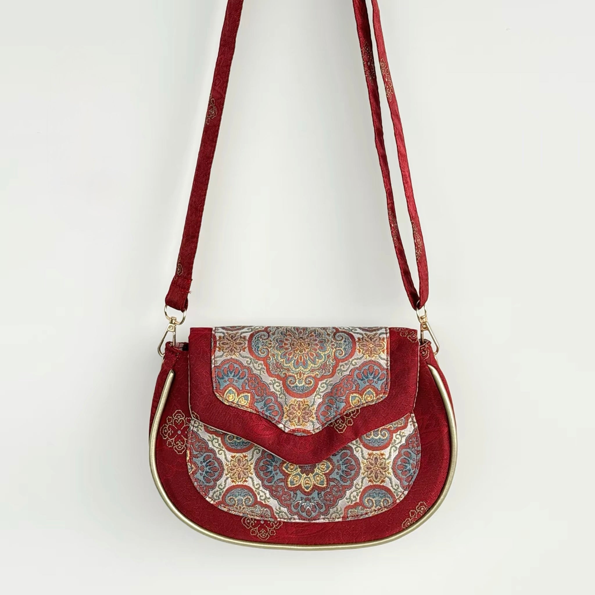 Imperial Brocade Crossbody Bag