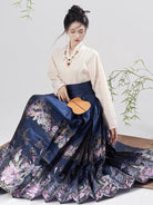 Ming Dynasty Modern Hanfu, Mamianqun, Night Orchid (Preorder)