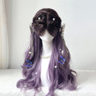 Violet Butterfly Hair Wig Set Chinese Fantasy Half Updo