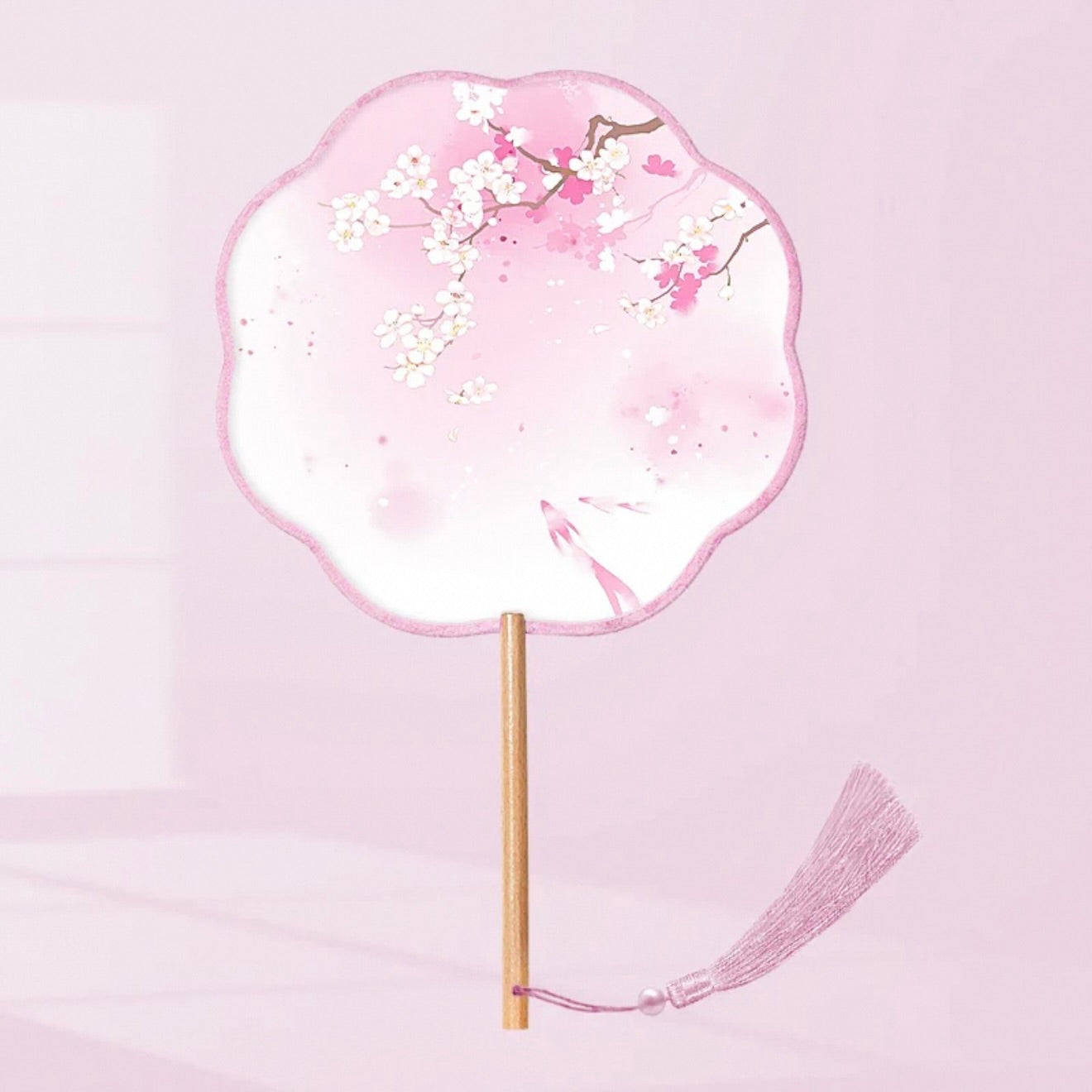 Spring Traditional Chinese Round Hand Fan