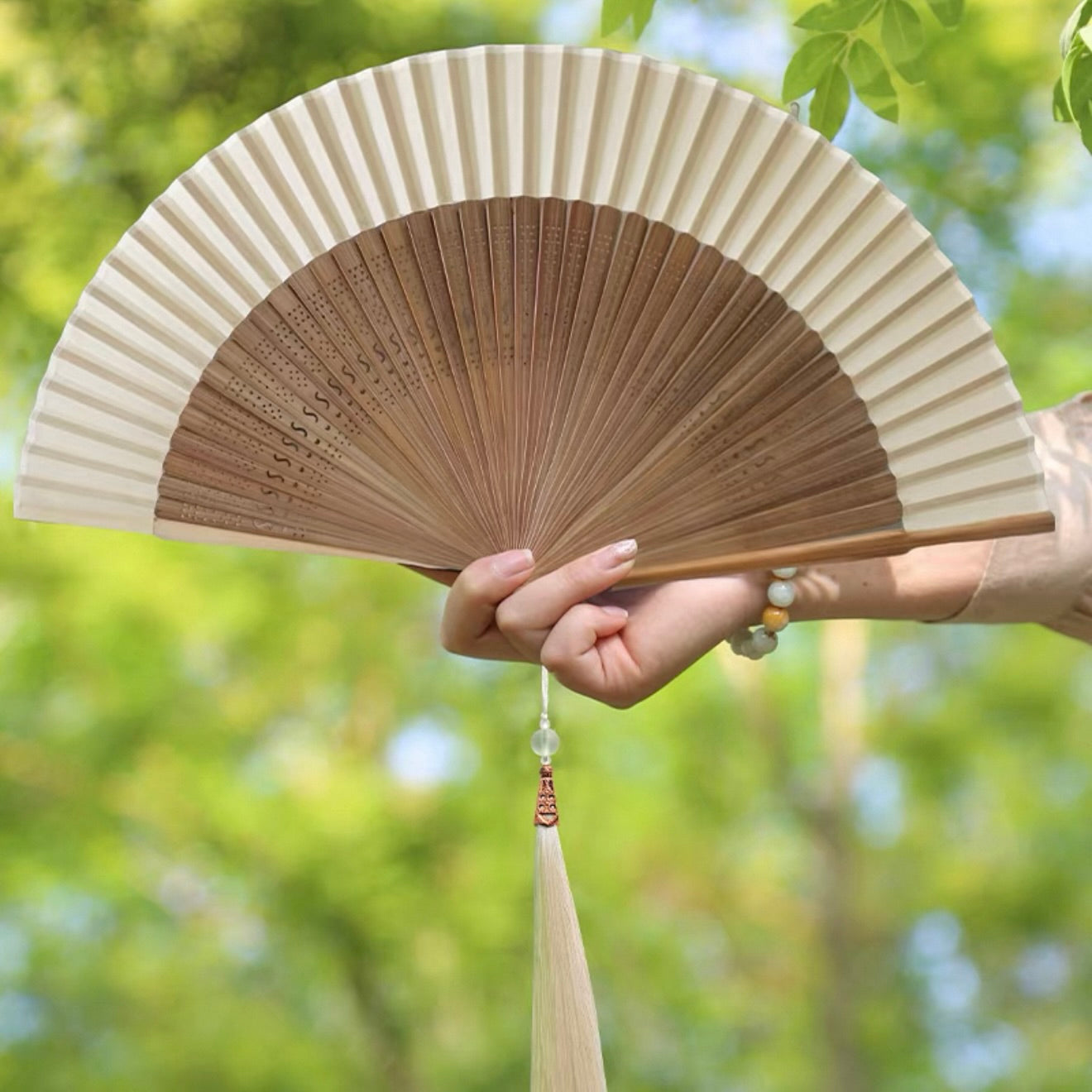 Birch Traditional Chinese Folding Hand Fan