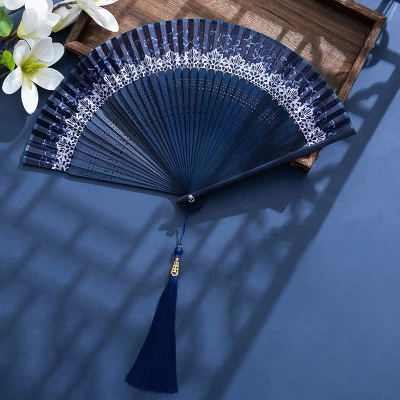 Marine Traditional Chinese Folding Hand Fan