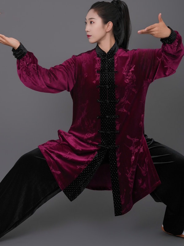 Kung Fu Gear Velvet Tai Chi Suit with Embroidered