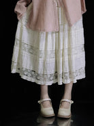 Rice Grain 米豆 Hanyuansu Han Element Cotton Lace Skirt