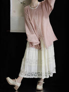 Rice Grain 米豆 Hanyuansu Han Element Cotton Lace Skirt