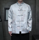 Light Blue Jacquard Brocade Tang Jacket