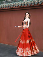 Mamian Skirt original brocade half skirt with double-warp weaving Hanfu craftsmanship