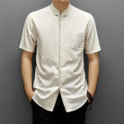 Men's Short-Sleeve Mandarin Collar Tang Shirt