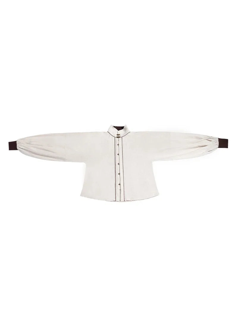Modernized Hanfu reversible Tang-style round collar robe in Maillard tones with stand collar, chic daily winter wear