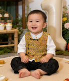 New Chinese Style Baby Boy Traditional Tang Suit Dragon Vest Set