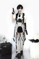 Sky Core Record - Ouji Lolita Shorts Suits Short Sleeve Dress Set