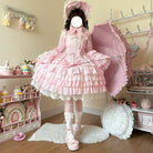Love Feathered Bond - Wedding Sweet Lolita JSK Dress, Hime Sleeve Blouse