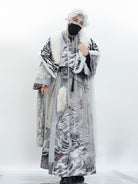 White Tiger 白虎 - Youthful Tiger-Pattern Cloak Hanfu Outfit for Spring, Autumn & Winter